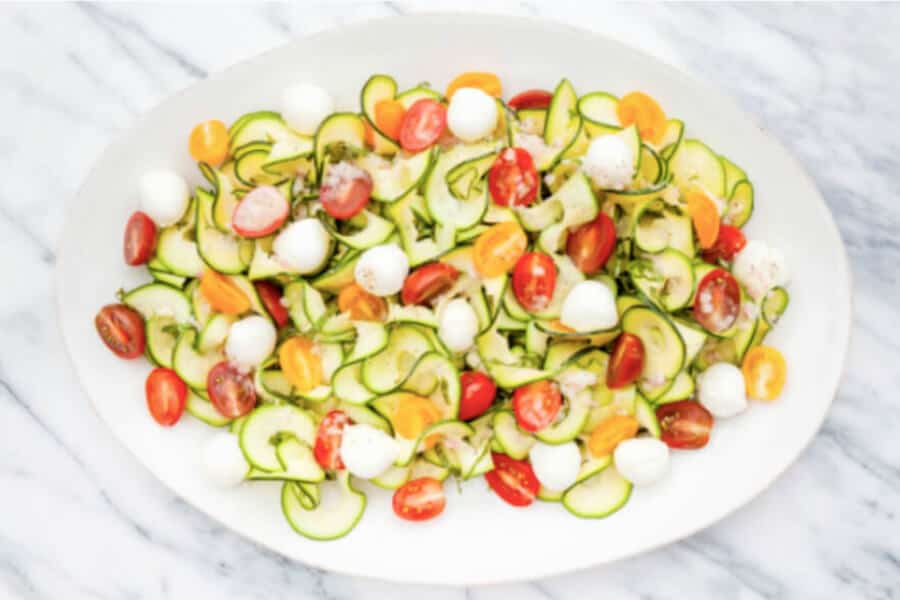 Zuchini Tomato Basil Salad