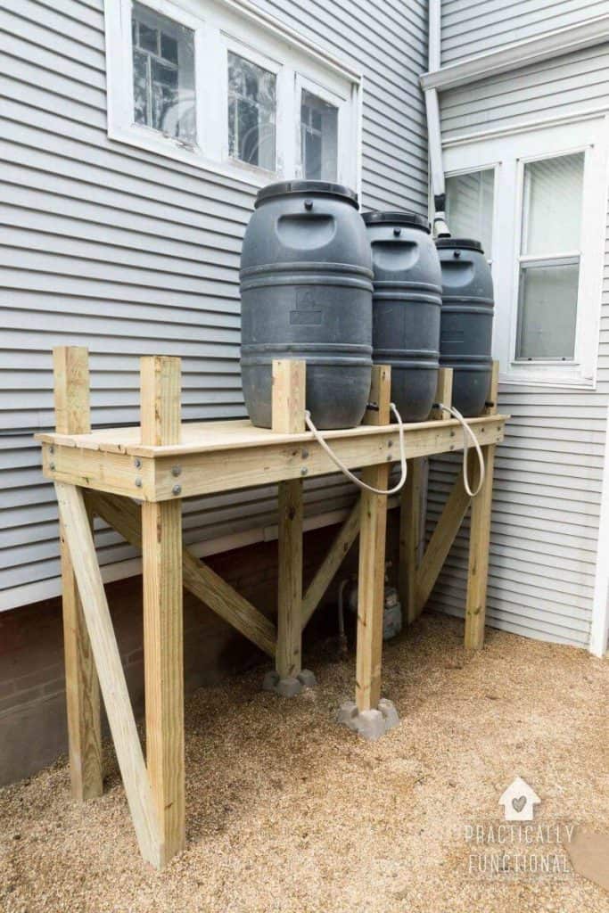 DIY Rain Barrel Stand