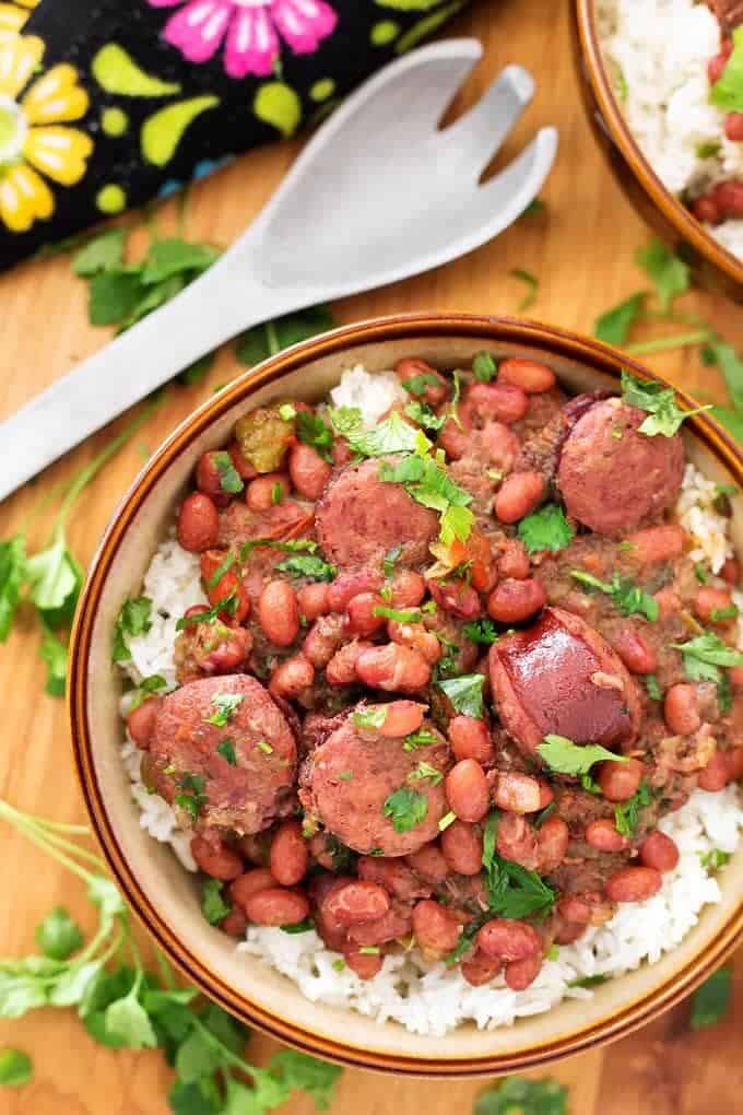 RED BEANS AND RICE WITH SAUSAGE