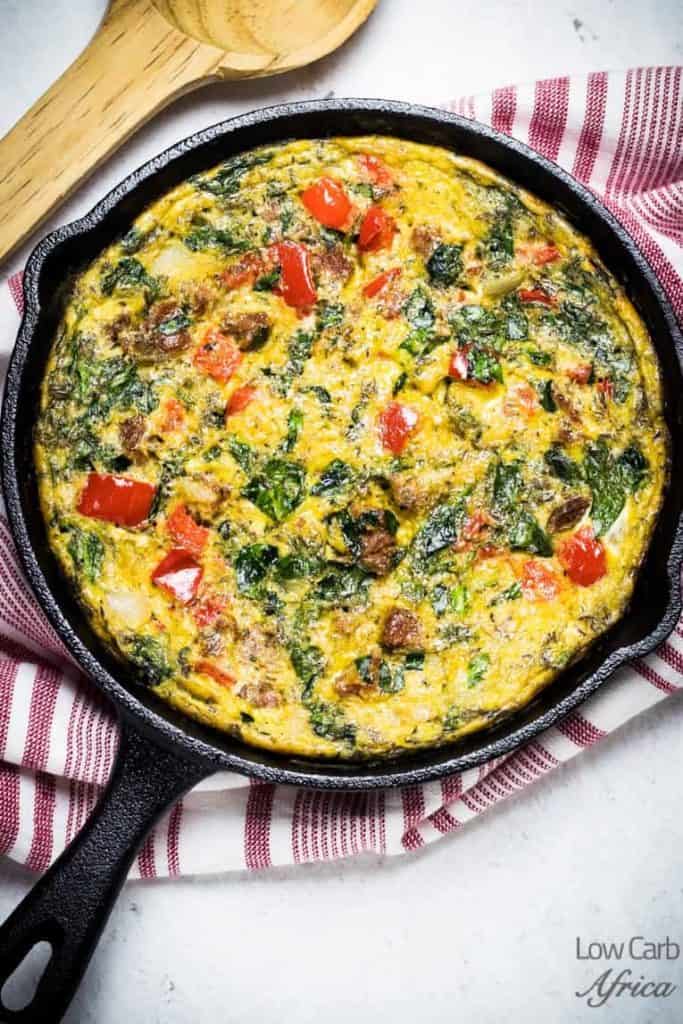 cast iron Sausage-and-Spinach-Frittata-blog-b-1