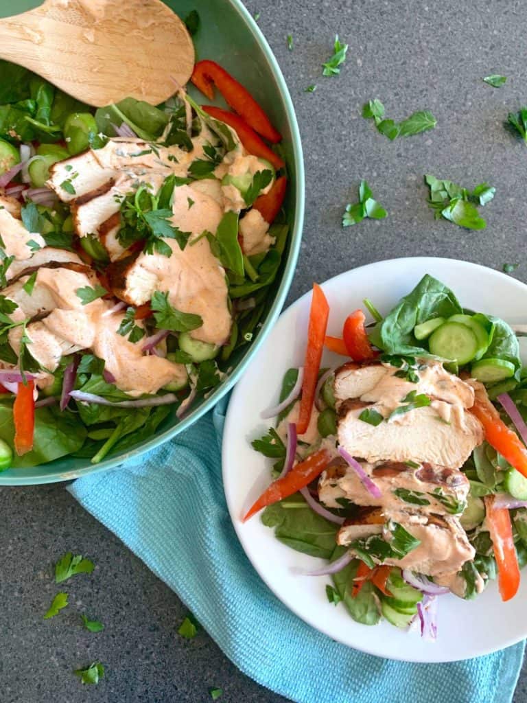 Amazing Healthy Grilled Buffalo Chicken Salad