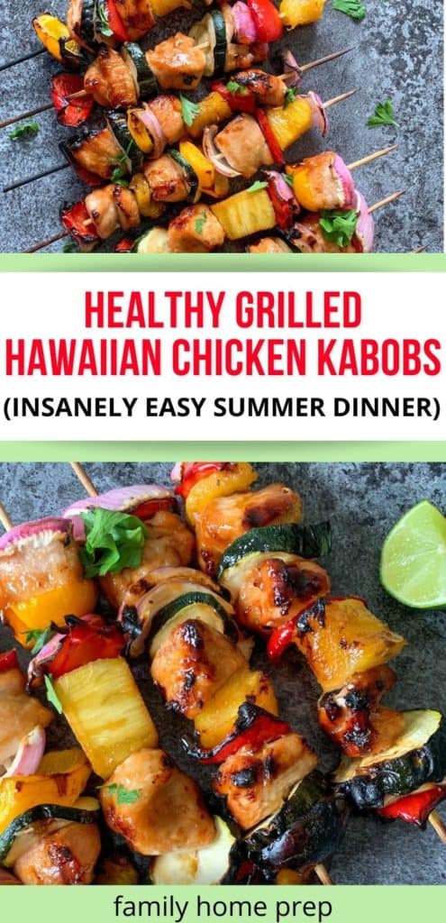 healthy grilled Hawaiian chicken kabobs