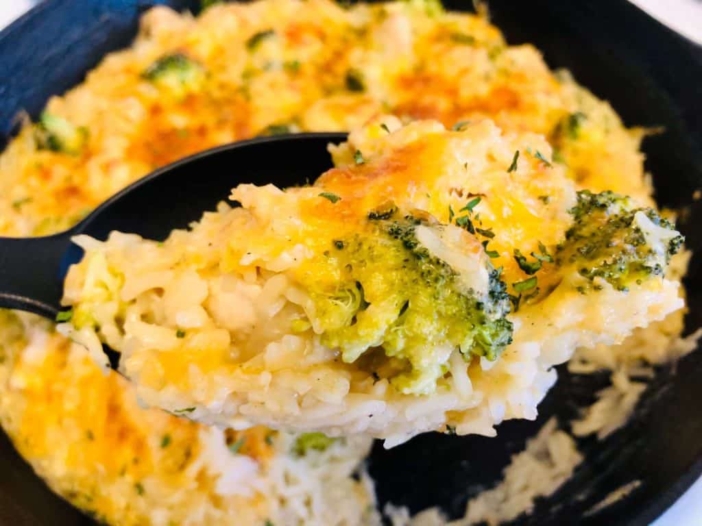 One-Pan Broccoli Cheese Chicken Rice Casserole