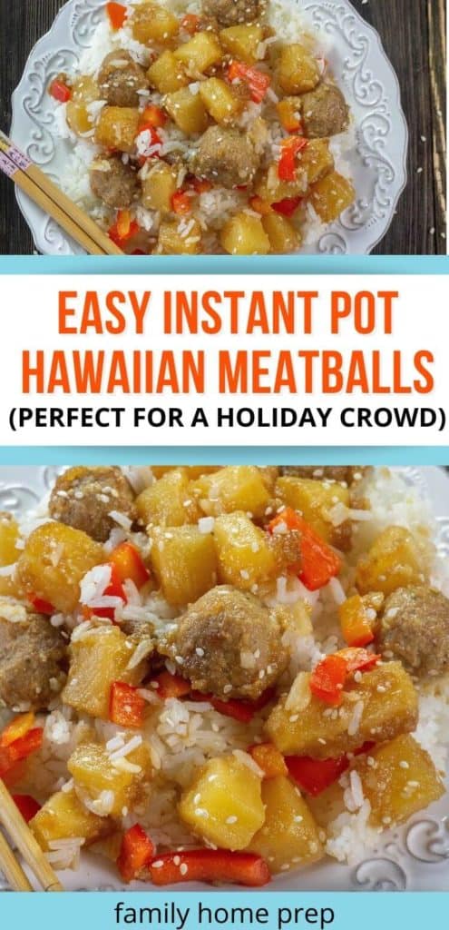 instant pot Hawaiian beef meatballs